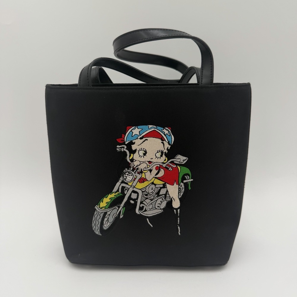 Betty Boop Vintage Black Motorcycle Purse Y2K Handbag Biker